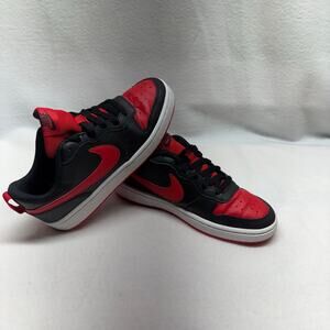 Nike Court Borough Low - Youth Size 5.5 - Red & Black